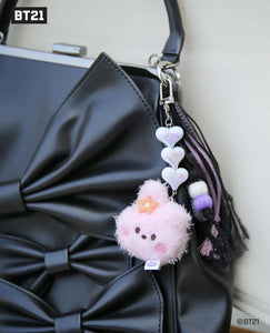 BT21 Official Minini Beads Plush Face Keyring