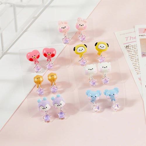 BT21 x SANFU - Official 925 Silver Pin Earrings V2 Lucky Day Ver