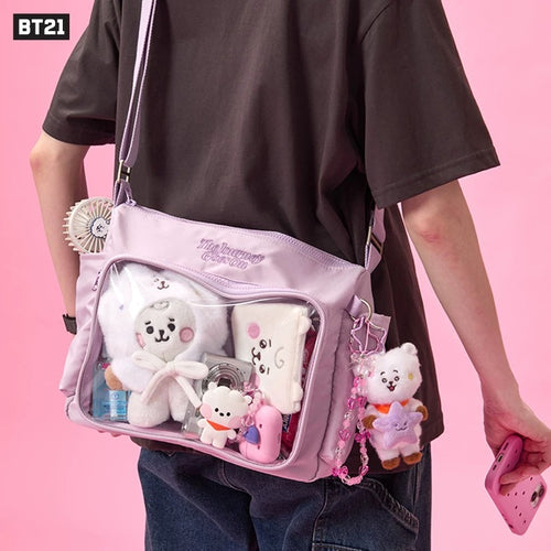 BT21 Official Clear Pocket Multi Crossbody Bag The Journey