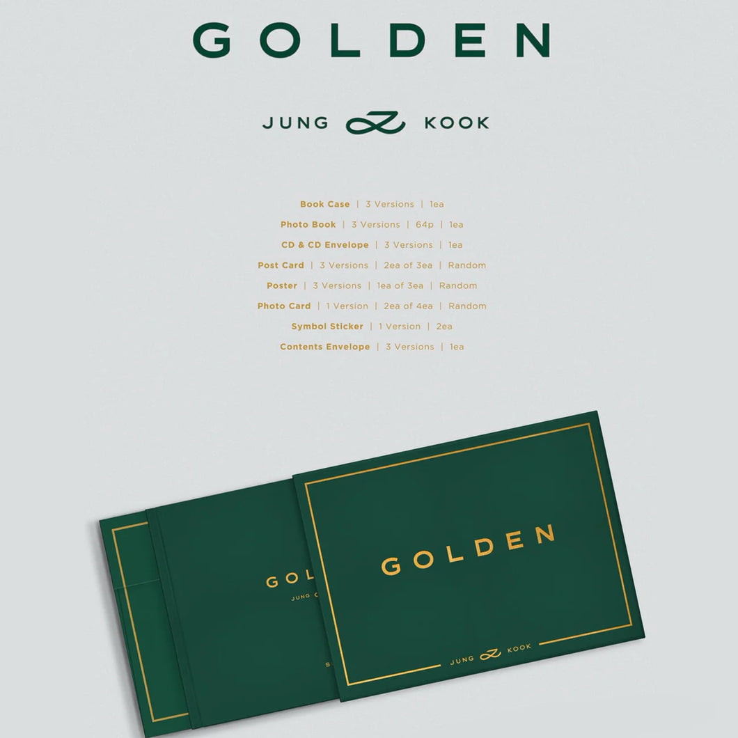 Kpop Merch JUNGKOOK BTS GOLDEN Weverse Albums Ver : : Office  Products