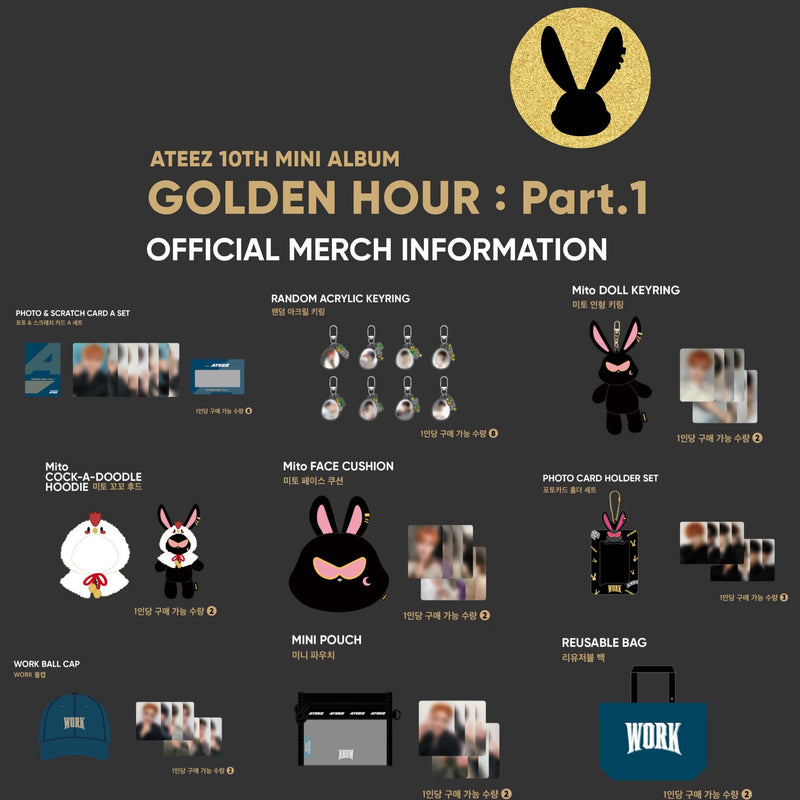 ATEEZ - Golden Hour Official MD Pt.1 – kheartshop