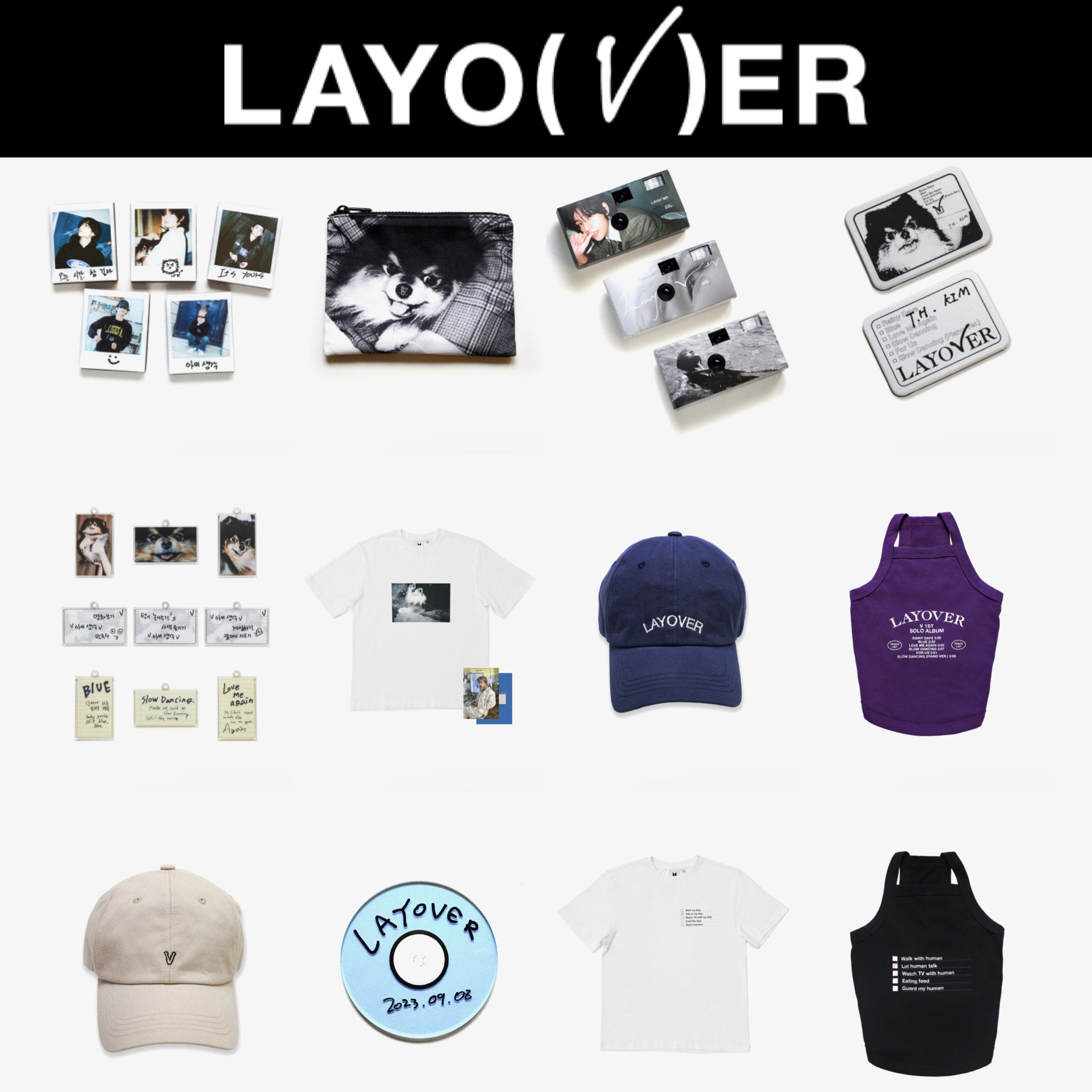 Official Layover BTS V Taehyung Album - Purple Version, Layover V Album 