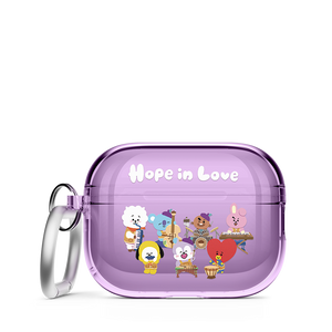BT21 Official Hope in Love Official Airpods Pro2 Clear Case