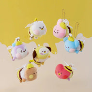 BT21 minini Official HONEY BEE Plush Keyring