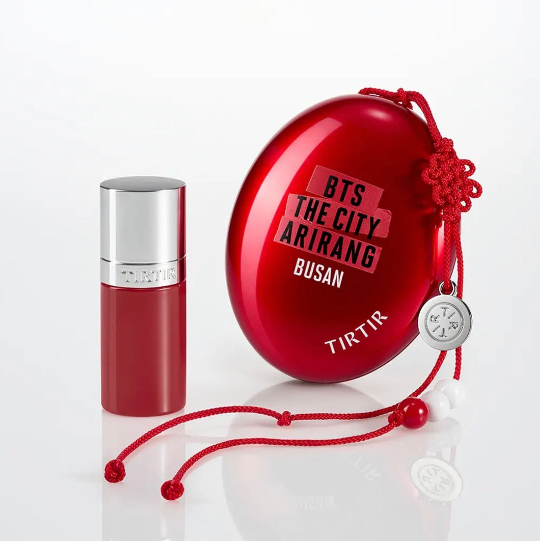 BTS THE CITY ARIRANG TIRTIR アリランとOREO TIRTIR x BTS THE CITY BUSAN ICONIC RED DUO Set (Cushion + Lip Oil