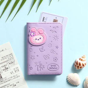 BT21 Minini Official Leather Patch Card Case Vacance Ver.