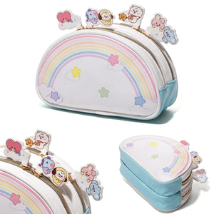 BT21 JAPAN - Official Baby 5th Anniversary Rainbow Box Garden Pouch
