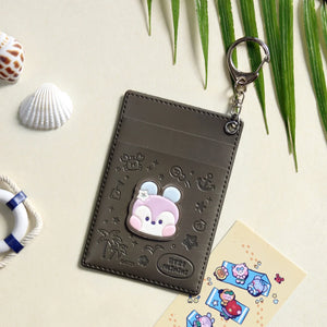 BT21 Minini Official Leather Patch Card Holder Vacance Ver.