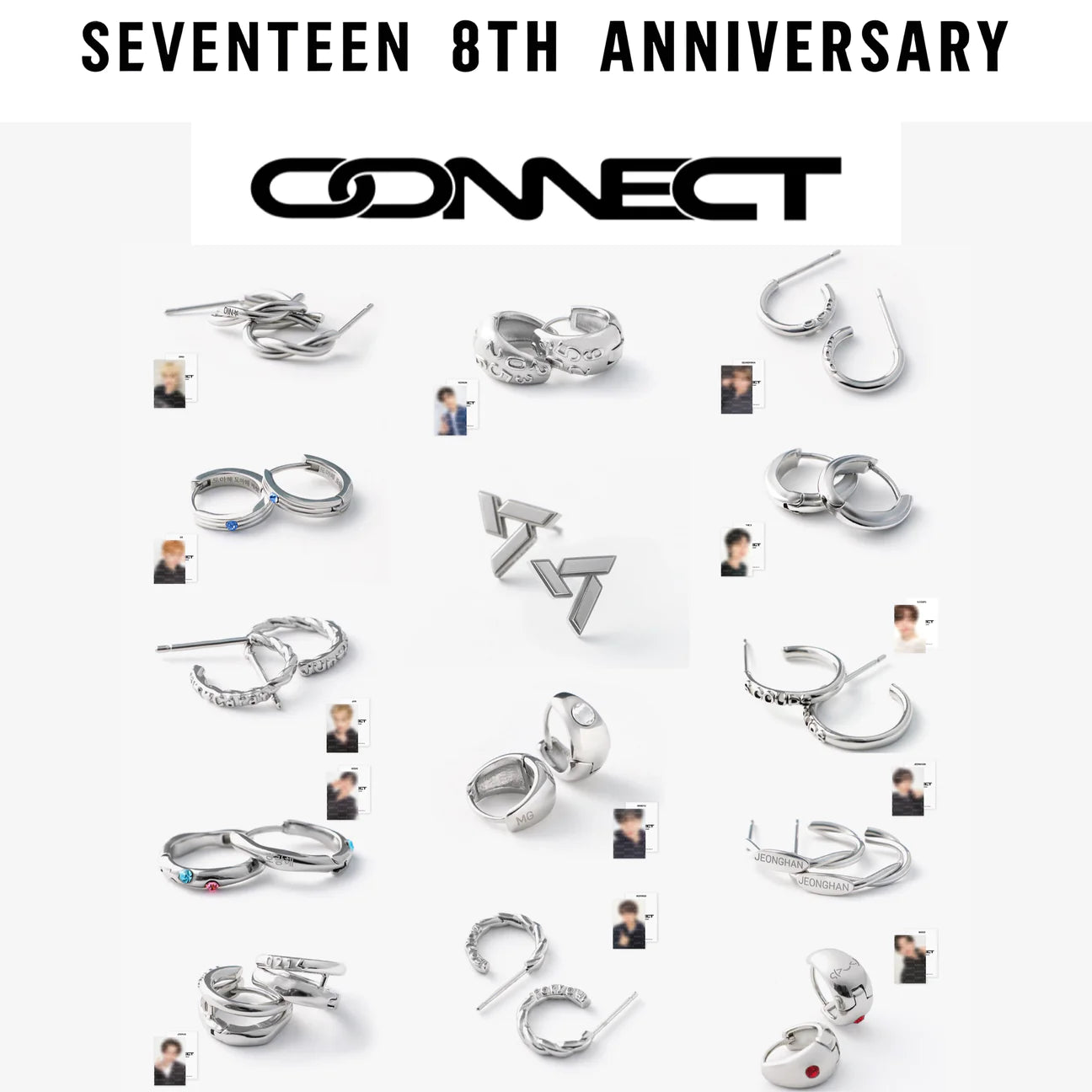 SEVENTEEN - 8th Anniversary Official Earrings MD – kheartshop SEVENTEEN - 8th Anniversary Official Earrings MD – kheartshop