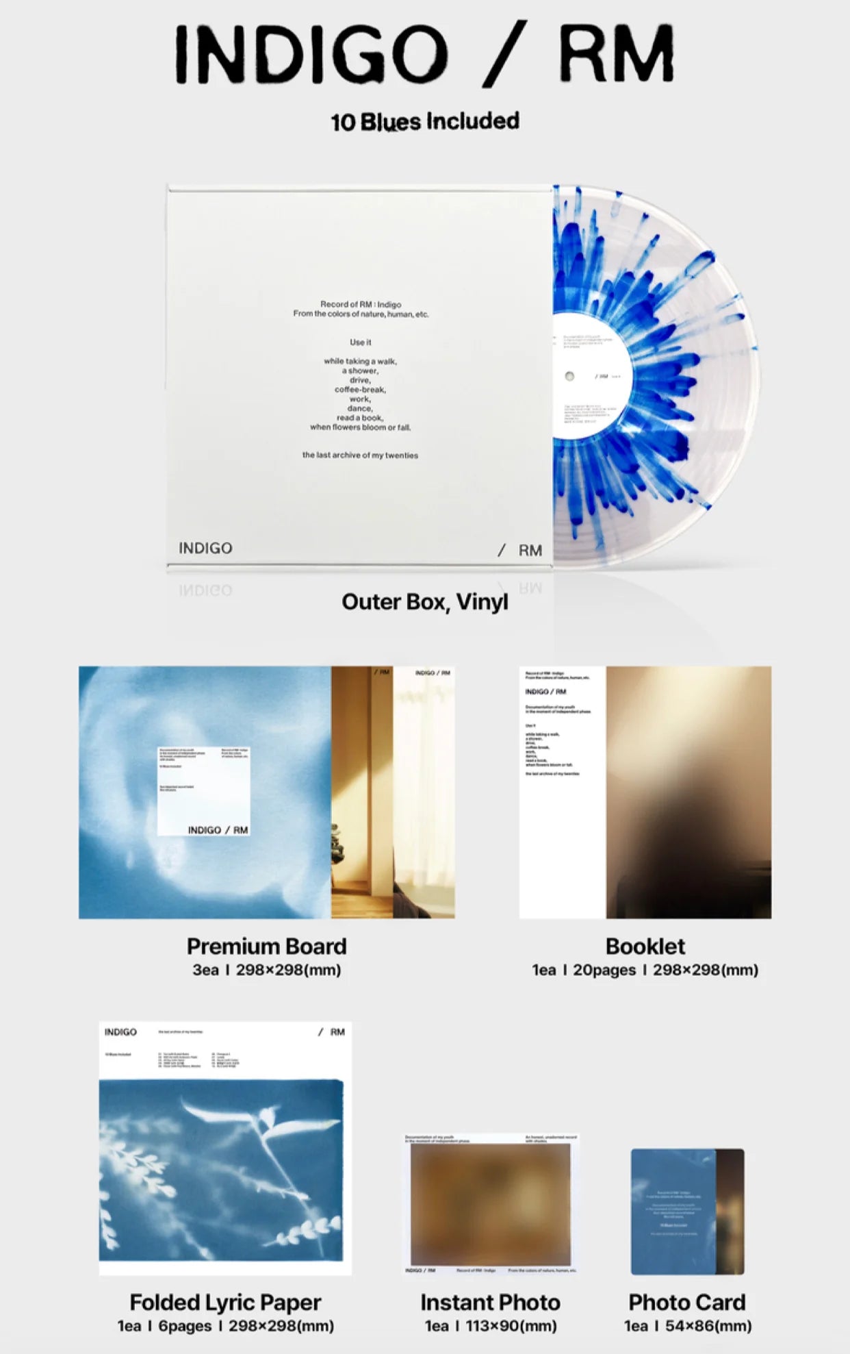 BTS RM Solo Album INDIGO Vinyl LP Limited Edition – kheartshop BTS RM Solo Album INDIGO Vinyl LP Limited Edition – kheartshop