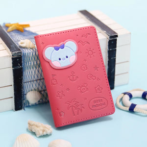 BT21 Minini Official Leather Patch Card Case Vacance Ver.