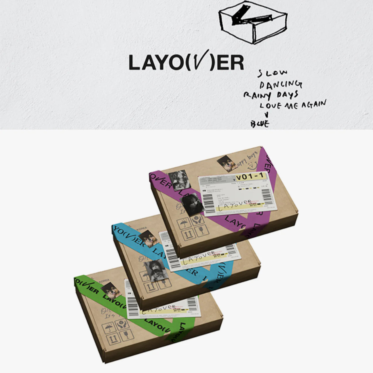 BTS V - LAYOVER 1st Solo Album + Weverse POB + You Can Choose Ver. –  kheartshop
