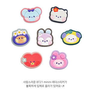 BT21 Minini Official Leather Patch Card Case Vacance Ver.