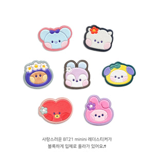 BT21 Minini Official Leather Patch Card Holder Vacance Ver.