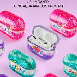 BT21 Official Baby Jelly Candy Bling Aqua AirPods PRO Case