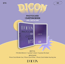 BTS x DICON - Official Photocard 101 Custom Book ( Binder + Photocard + Keyring )