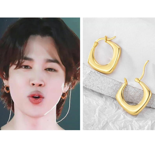 BTS Jimin Style ''Square Gold'' Earrings