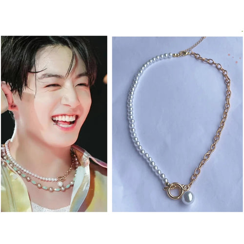 BTS Jungkook Style ''Pearls'' Necklace