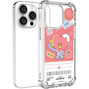 BT21 Official Have a Nice Trip Ticket Clear Air Cushion Reinforced Case (Galaxy / Note)