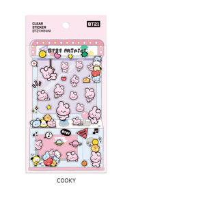 BT21 JAPAN - Official Baby Clear Sticker Minini Version 7SET