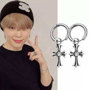 BTS Jimin Style ''Cross'' Earrings