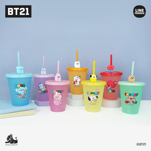 BT21 JAPAN - Official Baby Color Changing Tumbler 470ml + Straw