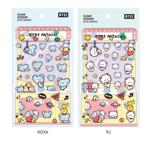 BT21 JAPAN - Official Baby Clear Sticker Minini Version 7SET