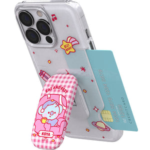 BT21 Official Party Time Click Stand Tok Clear Slim Card Case( iPhone and Galaxy)