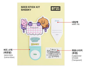 BT21 Official My Little Buddy Seed Stick Set