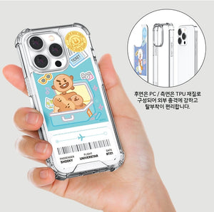 BT21 Official Have a Nice Trip Ticket Clear Air Cushion Reinforced Case (Galaxy / Note)