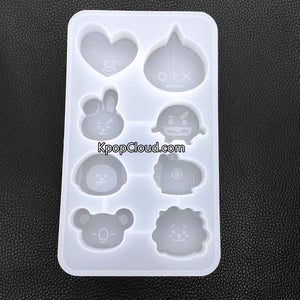 [FanGoods] BT21 Style Silicone Mold for Resin or Chocolate