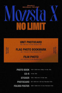MONSTA X - NO LIMIT (You can Choose Ver. + Free Shipping)