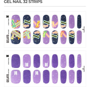 BTS Official Jellymix Collaboration PLAY THE Dynamite Gel Nail Strip