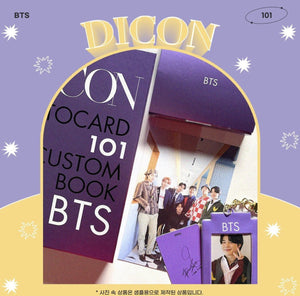BTS x DICON - Official Photocard 101 Custom Book ( Binder + Photocard + Keyring )