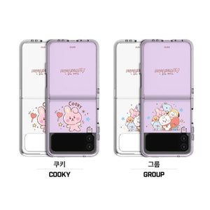 BT21 Official Baby Sketch Galaxy Z FLIP 3 Clear Reinforced Phone Case