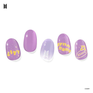 BTS Official Jellymix Collaboration PLAY THE Dynamite Gel Nail Strip