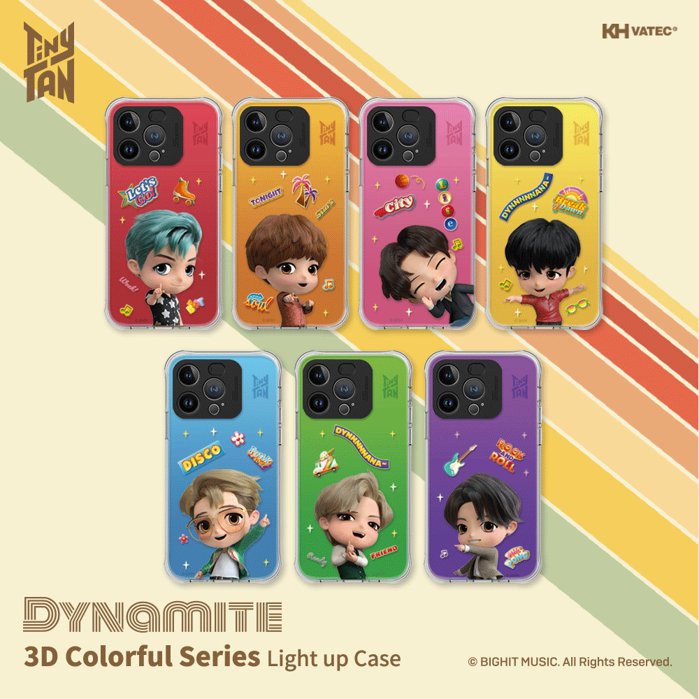 BTS TinyTAN Official Dynamite 3D Light up Phone Case (iPhone and Galax kheartshop BTS TinyTAN Official Dynamite 3D Light up Phone Case (iPhone and Galax kheartshop