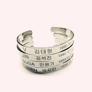 [BTS] Adjustable Stainless Steel Bracelet