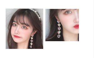 TWICE Style Sana & Nayen Sweet Heart Earrings