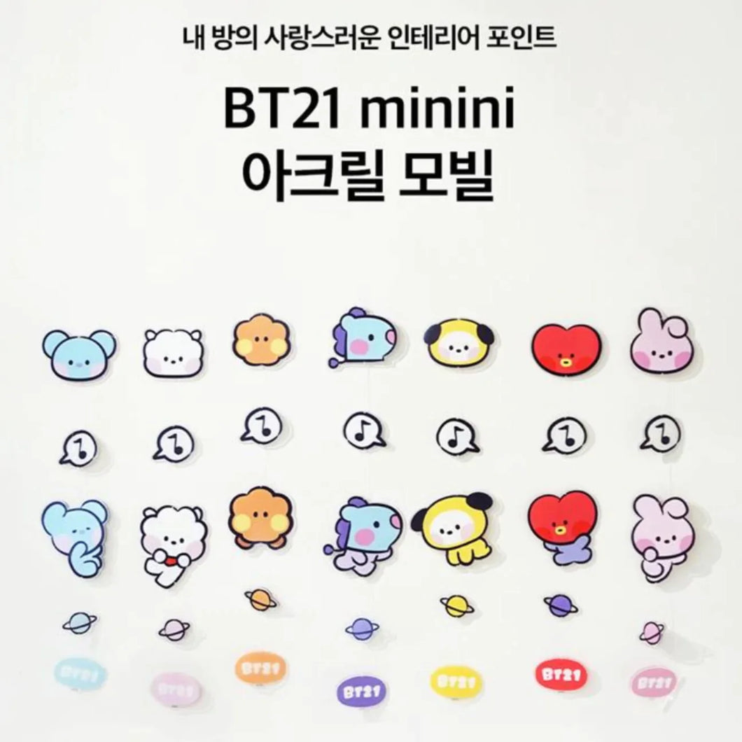 BT21 Minini Acrylic Mobile 5pcs SET