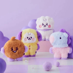 BT21 Baby Official Flat Fur Standing Doll Purple Heart Edition