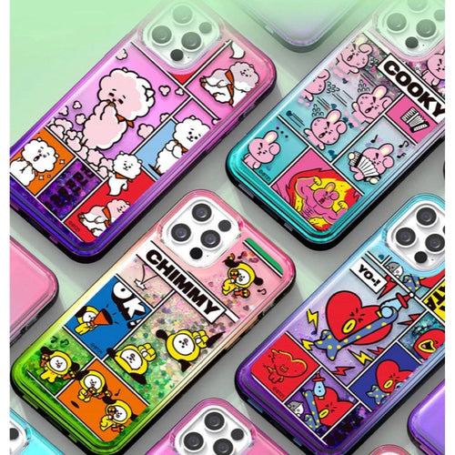 BT21 Official Focus On Me Bling Aqua Case (For iPhone)