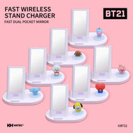 BT21 Official Baby Fast Wireless Stand Charger + Mirror
