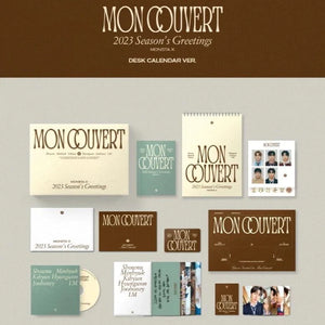 MONSTA X 2023 Official Season's Greetings - MON COUVERT Desk Calendar
