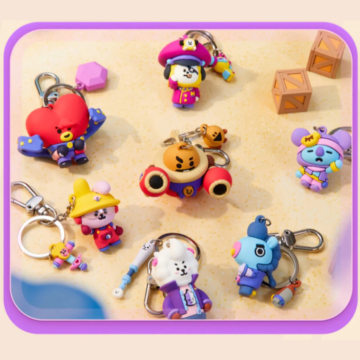 Brawl Stars x BT21 Official Keyring – kheartshop