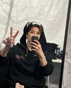 StrayKids Lee Know & Seungmin Style Knitted Hat with Long Ears