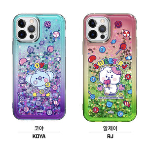 BT21 Official Jelly Candy Bling Aqua Case (For iPhone)