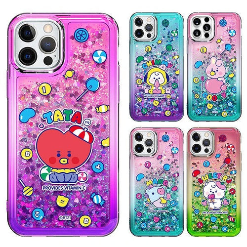 BT21 Official Jelly Candy Bling Aqua Case (For iPhone)