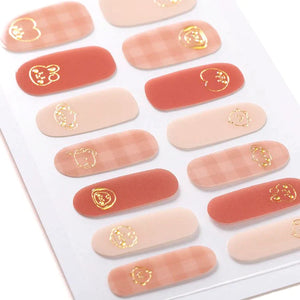 BT21 JAPAN - Official Baby Gel Nail Sticker Pink Check