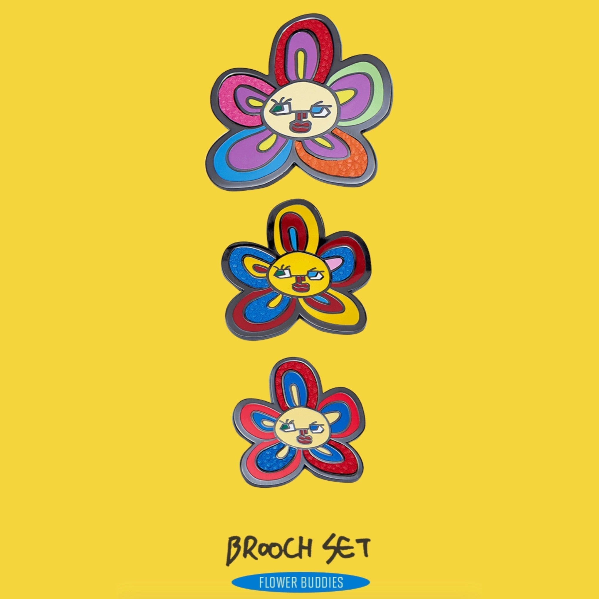 [V] BROOCH SET(FLOWER BUDDIES) BTS